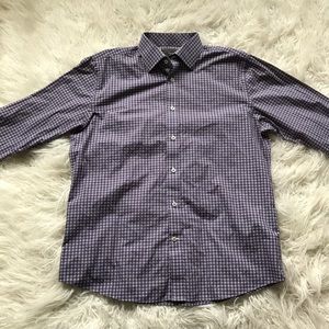 MAKER & COMPANY CHECK PLAID BUTTON DOWN SHIRT‎